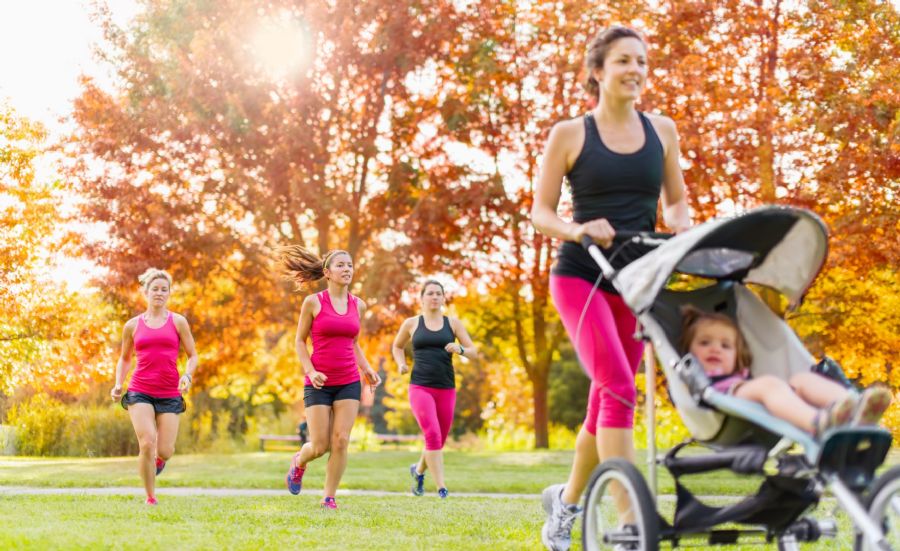 Ginnastica con il passeggino